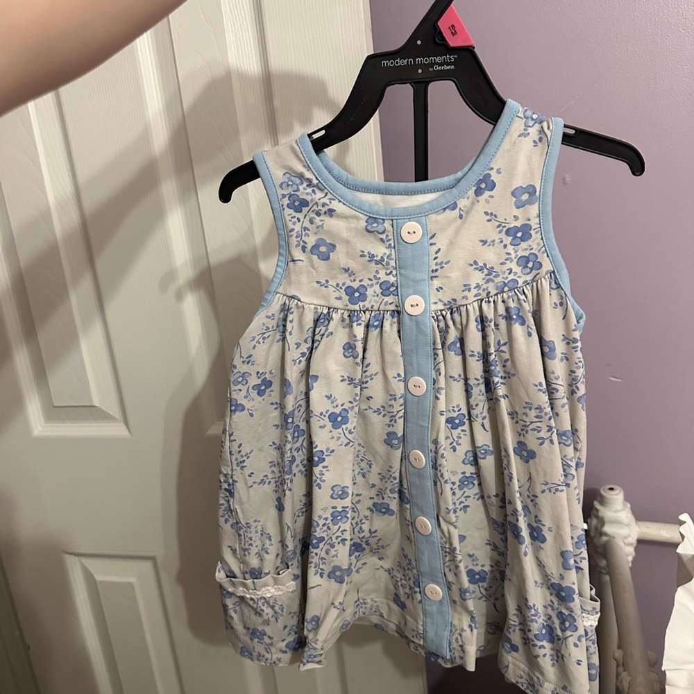SweetHoney Blue and White Floral Button Down Shirt